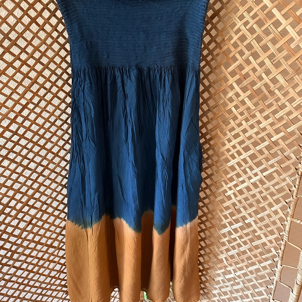 Indah Blue and White Striped Dress